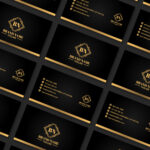 Velvet With Gold And UV Business cards